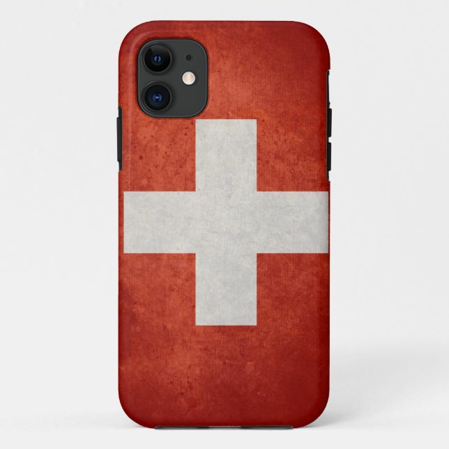 Funda De Case-Mate Para iPhone Bandera de Suiza (Reverso)
