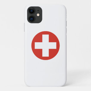 Funda Para iPhone 11 Bandera de Suiza símbolo de redondeo ejército mili