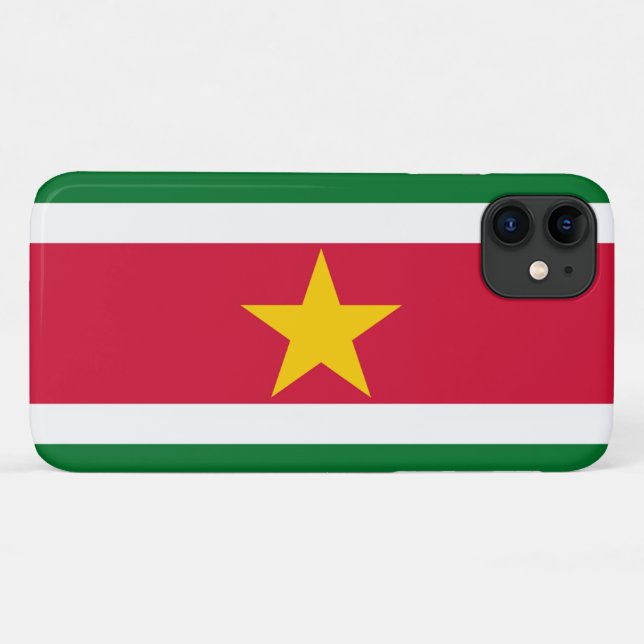 Funda De Case-Mate Para iPhone Bandera de Surinam (Reverso (horizontal))