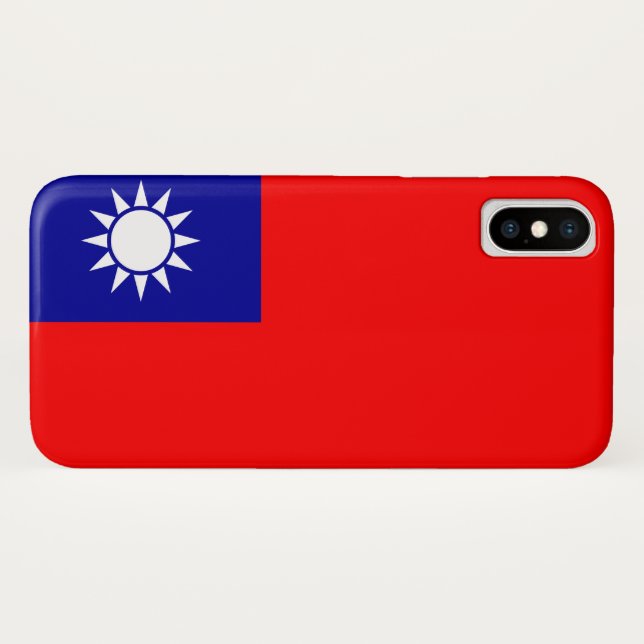Funda De Case-Mate Para iPhone Bandera de Taiwán (Reverso (horizontal))