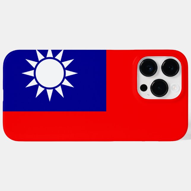 Funda De Case-Mate Para iPhone Bandera de Taiwán: República de China, Taipei chin (Reverso (Horizontal))