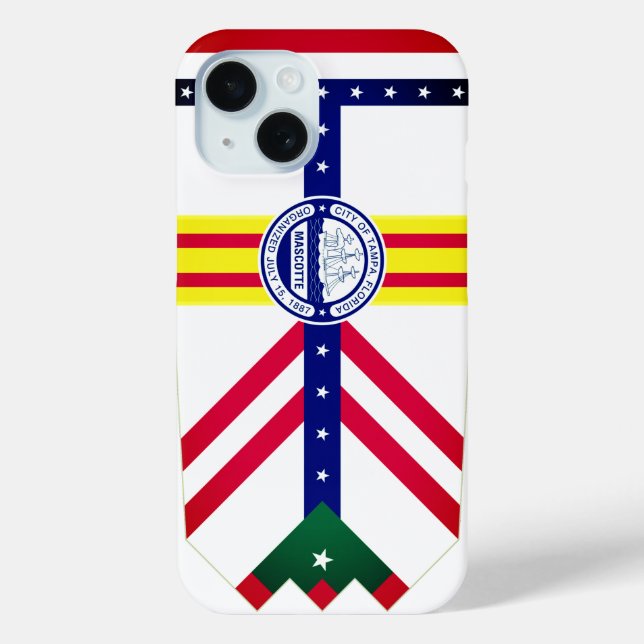 Funda De Case-Mate Para iPhone Bandera de Tampa, Florida (Reverso )