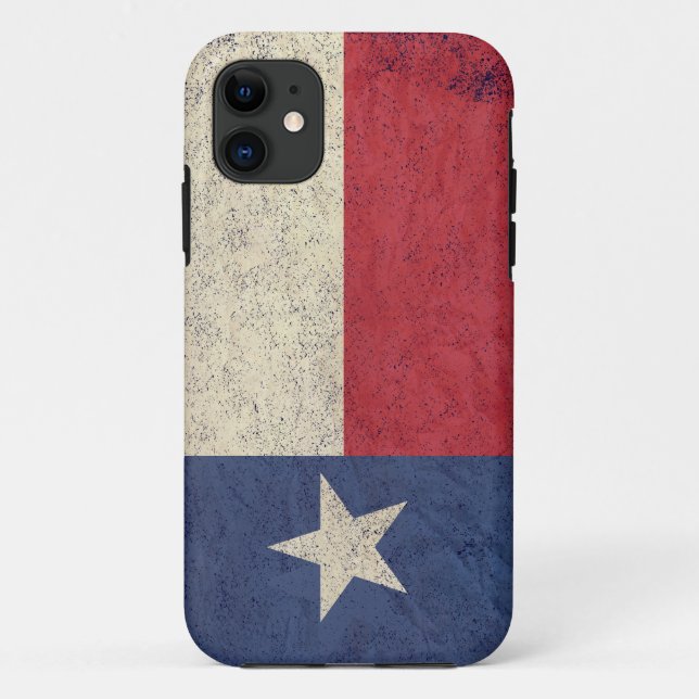 Funda De Case-Mate Para iPhone Bandera de Tejas envejecida (Reverso)