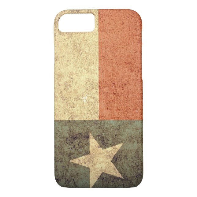 Funda De Case-Mate Para iPhone Bandera de Texas - Grunge (Reverso)