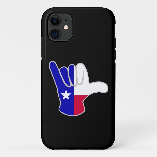 Funda De Case-Mate Para iPhone Bandera de Texas Shaka (Reverso)