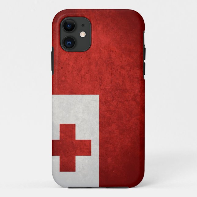 Funda De Case-Mate Para iPhone Bandera de Tonga (Reverso)
