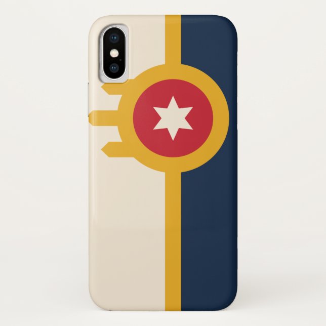 Funda De Case-Mate Para iPhone Bandera de Tulsa, Oklahoma (Reverso)