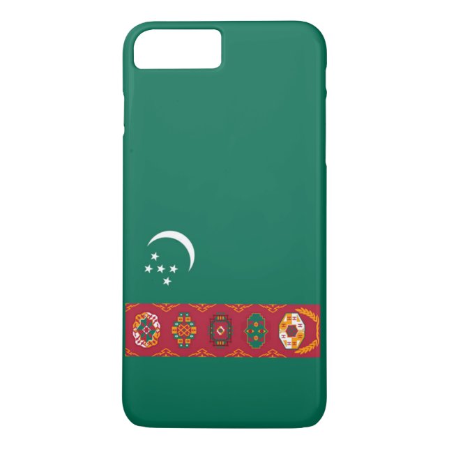 Funda De Case-Mate Para iPhone Bandera de Turkmenistán (Reverso)