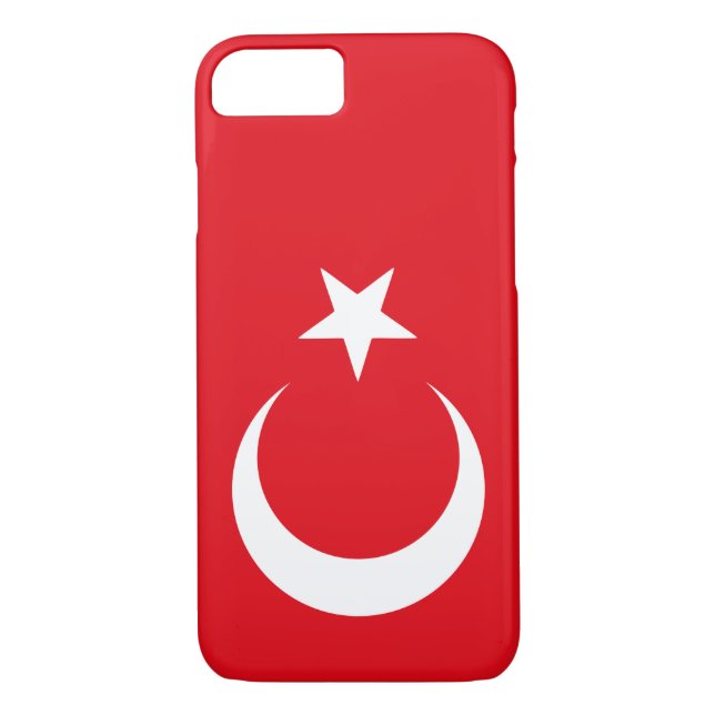 Funda De Case-Mate Para iPhone Bandera de Turquía (Reverso)