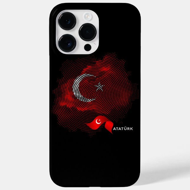 Funda De Case-Mate Para iPhone Bandera de Turquía (Reverso)