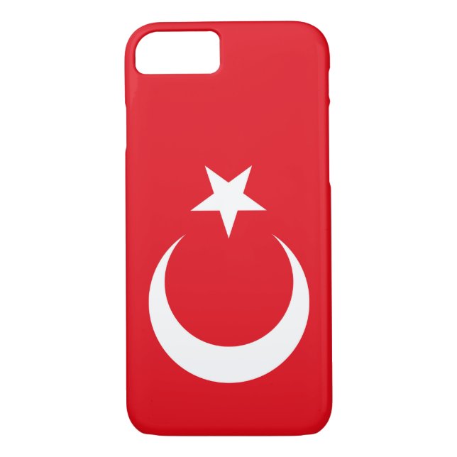 Funda De Case-Mate Para iPhone Bandera de Turquía (Reverso)