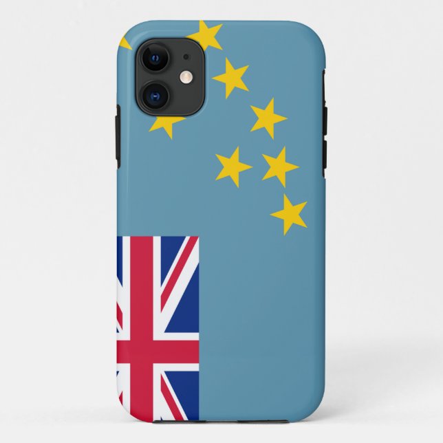 Funda De Case-Mate Para iPhone Bandera de Tuvalu (Reverso)