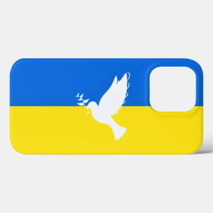 Funda Para iPhone 13 Pro Bandera de Ucrania - Paloma de paz - Libertad - Pa