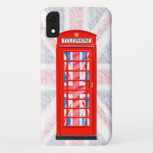 Funda Para iPhone XR Bandera de Union Jack y caja roja del iPhone XR de
