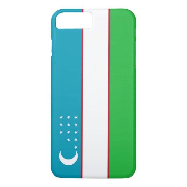 Funda De Case-Mate Para iPhone Bandera de Uzbekistán (Reverso)