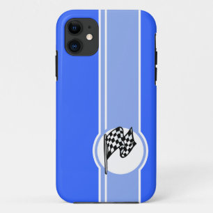 Funda Para iPhone 11 Bandera de verificación; azul