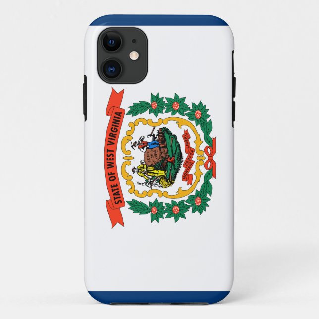 Funda De Case-Mate Para iPhone Bandera de Virginia Occidental (Reverso)