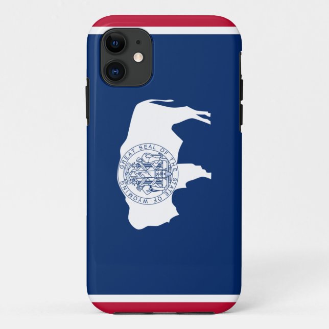 Funda De Case-Mate Para iPhone Bandera de Wyoming (Reverso)