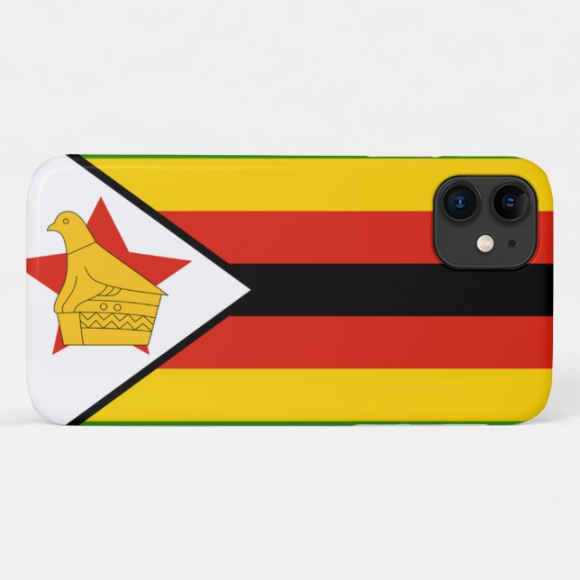 Funda De Case-Mate Para iPhone Bandera de Zimbabue (Reverso (horizontal))