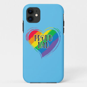 Funda Para iPhone 11 Bandera del Corazón del Arcoiris Orgulloso Papá Or