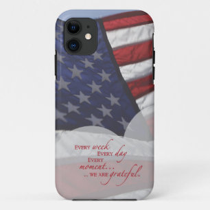 Funda Para iPhone 11 Bandera del Corazón Patriótico, Apreciación Milita