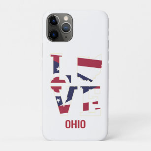 Funda Para iPhone 11 Pro Bandera del estado de amor de Ohio Estados Unidos
