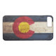 Funda De Case-Mate Para iPhone Bandera del estado de Colorado en grano de madera (Reverso (horizontal))