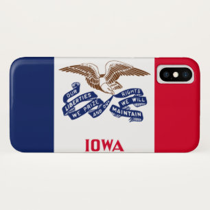Funda Para iPhone X Bandera del Estado de Iowa