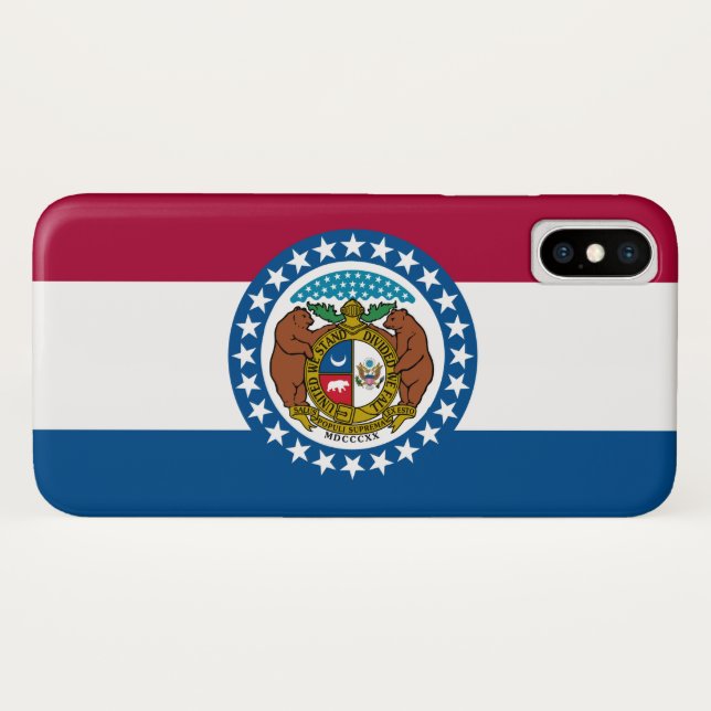 Funda De Case-Mate Para iPhone Bandera del Estado de Misuri (Reverso (horizontal))