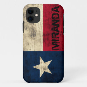 Funda Para iPhone 11 Bandera del Grunge del vintage de Personalzied de