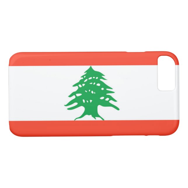 Funda De Case-Mate Para iPhone Bandera del Líbano (Reverso (horizontal))