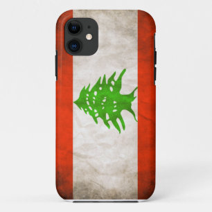 Funda Para iPhone 11 Bandera del Líbano Grungy