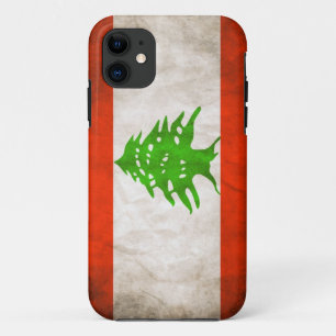 Funda Para iPhone 11 Bandera del Líbano Grungy