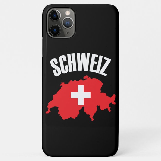 Funda De Case-Mate Para iPhone Bandera del mapa de Suiza de Schweiz (Reverso)