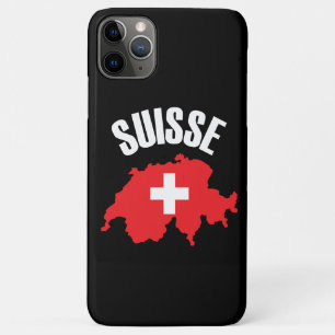 Funda Para iPhone 11 Pro Max Bandera del mapa de Suiza de Suisse