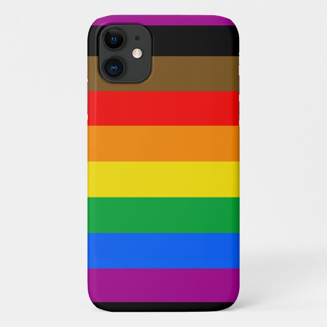 Funda De Case-Mate Para iPhone Bandera del Orgullo Arcoíris de Filadelfia (Reverso)