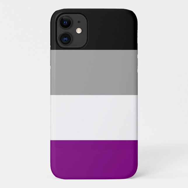 Funda De Case-Mate Para iPhone Bandera del Orgullo Asexual (Reverso)