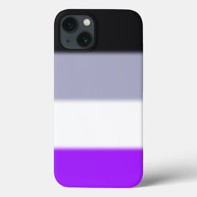 Funda De Case-Mate Para iPhone Bandera del orgullo asexual caído (Reverso)