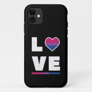 Funda Para iPhone 11 Bandera del Orgullo Bisexual LGBTQ angustiada Amor