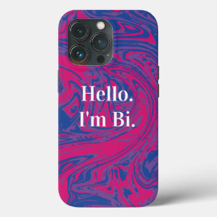 Funda Para iPhone 13 Pro Bandera del Orgullo Bisexual personalizable Marcad