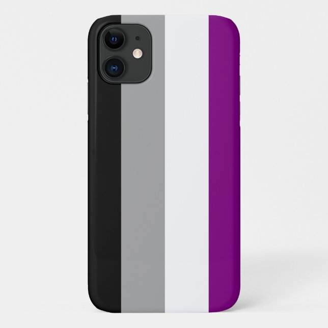 Funda De Case-Mate Para iPhone Bandera del orgullo de asexualidad (Reverso)