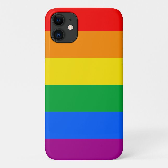 Funda De Case-Mate Para iPhone Bandera del orgullo gay LGBTQ+ (Reverso)