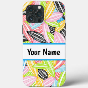 Funda Para iPhone 13 Pro Max Bandera del Orgullo Gay Resumen Petales de flores 