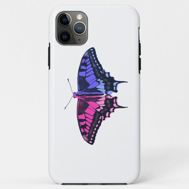 Funda De Case-Mate Para iPhone Bandera del Orgullo Omnisexual Mariposa Trasera (Reverso)