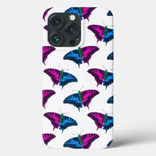 Funda Para iPhone 13 Pro Bandera del Orgullo Polisexual Mariposa de cerda
