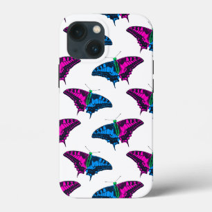 Funda Para iPhone 13 Mini Bandera del Orgullo Polisexual Mariposa de cerda