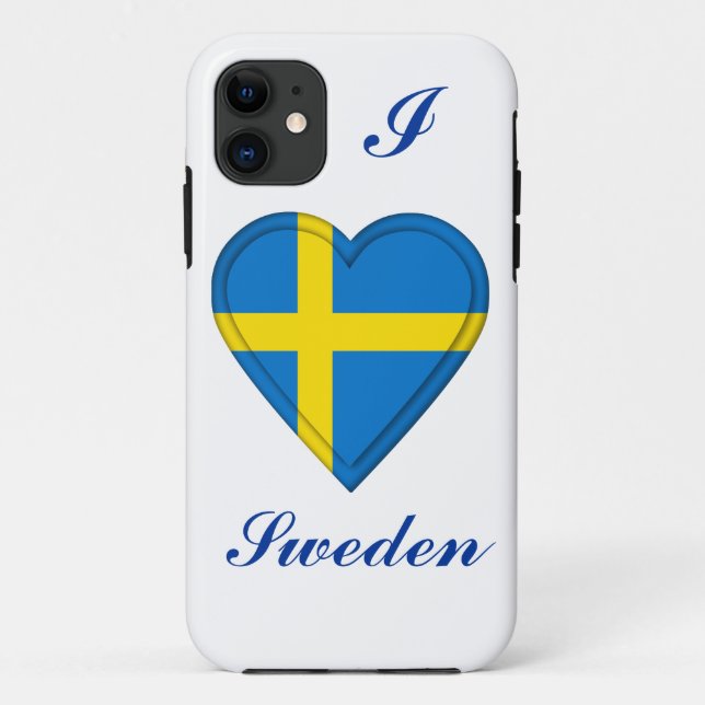 Funda De Case-Mate Para iPhone Bandera del sueco de Suecia (Reverso)