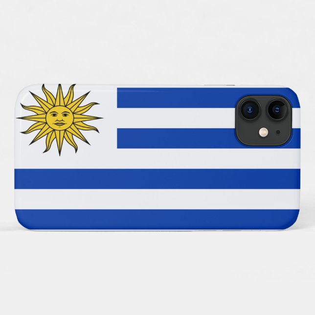 Funda De Case-Mate Para iPhone Bandera del Uruguay (Reverso (horizontal))