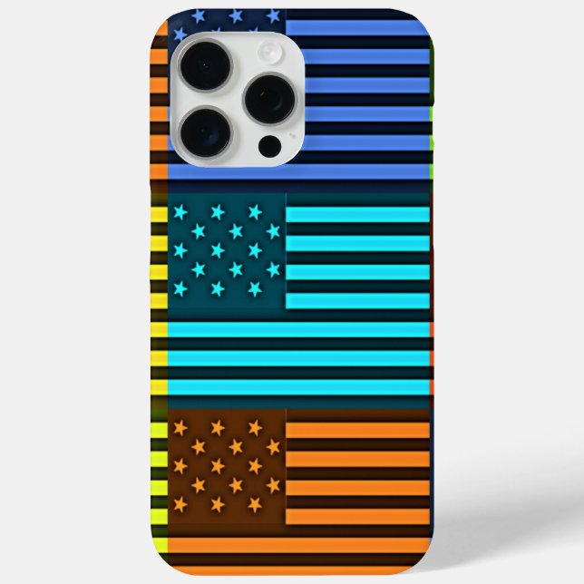 Funda De Case-Mate Para iPhone Bandera divertida de Estados Unidos (Reverso )