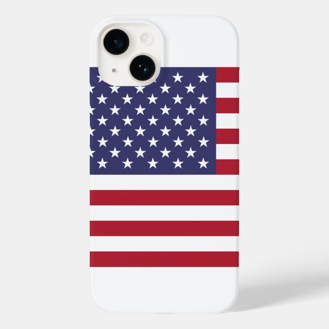 Funda De Case-Mate Para iPhone Bandera estadounidense (Reverso )